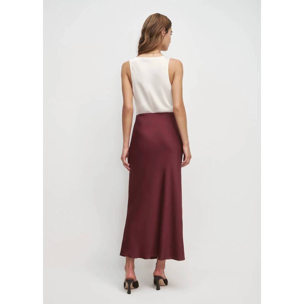 NEW FAVORITE DAUGHTER women's the favorite skirt in burgundy - Picture 3 of 7
